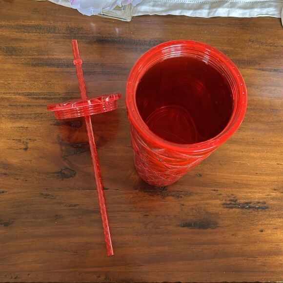 Starbucks Red tumbler lid and straw acrylics NEW - Picture 4 of 5